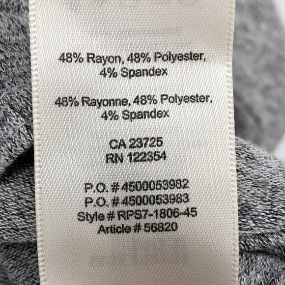 Aritzia Wilfred Free Grey Heathered Deep V neck 3/4 Sleeve Shirt size XS - Picture 11 of 15